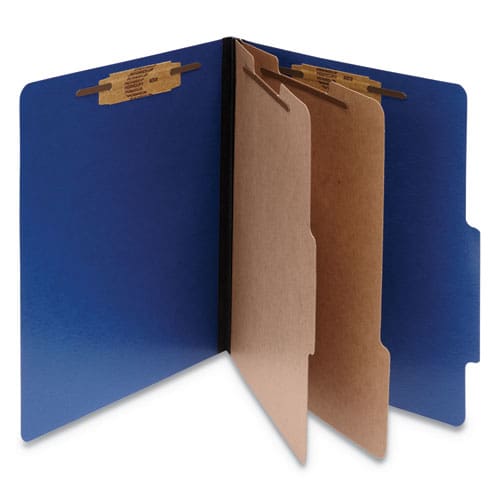 ACCO Colorlife Presstex Classification Folders 3 Expansion 2 Dividers 6 Fasteners Letter Size Dark Blue Exterior 10/box - School Supplies -