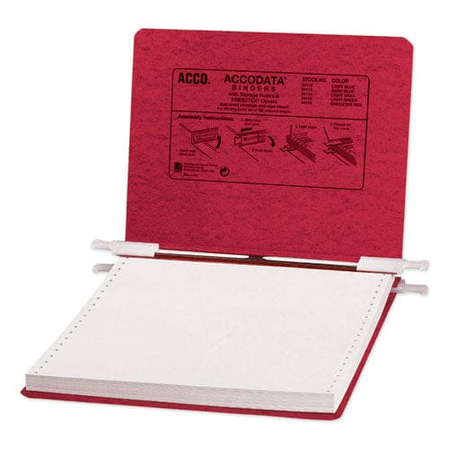 ACCO Presstex Covers With Storage Hooks 2 Posts 6 Capacity 9.5 X 11 Executive Red - Office - ACCO