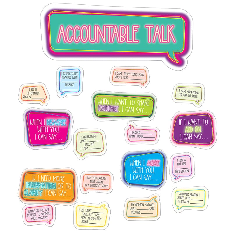 Accountable Talk Bulletin Board Set (Pack of 3) - Classroom Theme - Carson Dellosa Education