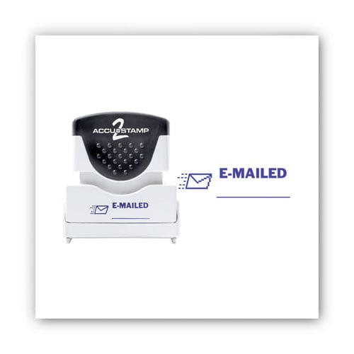 ACCUSTAMP2 Pre-inked Shutter Stamp Blue Emailed 1.63 X 0.5 - Office - ACCUSTAMP2®