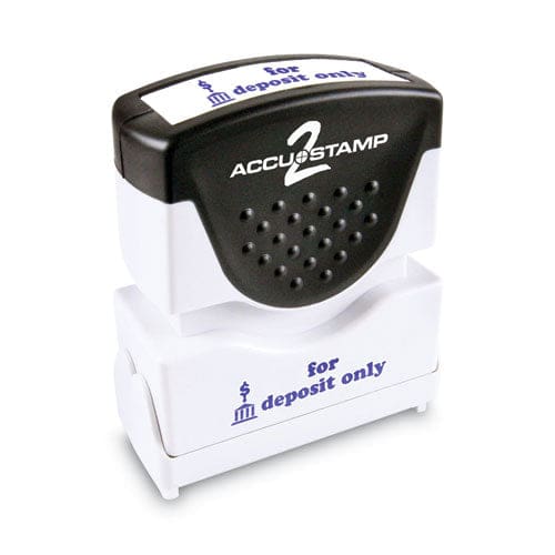 ACCUSTAMP2 Pre-inked Shutter Stamp Blue For Deposit Only 1.63 X 0.5 - Office - ACCUSTAMP2®