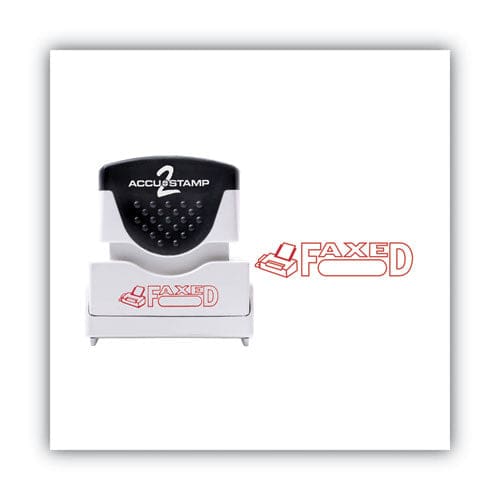 ACCUSTAMP2 Pre-inked Shutter Stamp Red Faxed 1.63 X 0.5 - Office - ACCUSTAMP2®