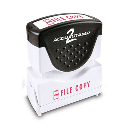 ACCUSTAMP2 Pre-inked Shutter Stamp Red File Copy 1.63 X 0.5 - Office - ACCUSTAMP2®
