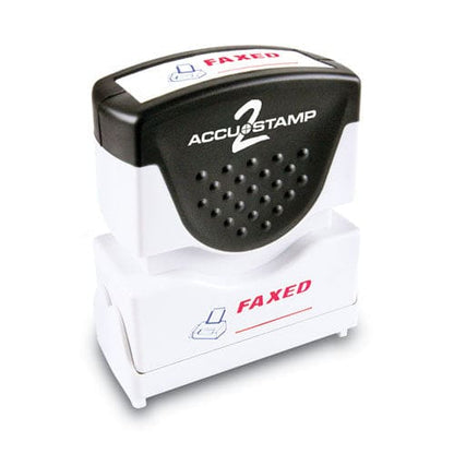 ACCUSTAMP2 Pre-inked Shutter Stamp Red/blue Faxed 1.63 X 0.5 - Office - ACCUSTAMP2®