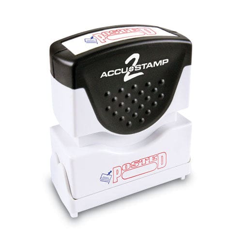 ACCUSTAMP2 Pre-inked Shutter Stamp Red/blue Posted 1.63 X 0.5 - Office - ACCUSTAMP2®