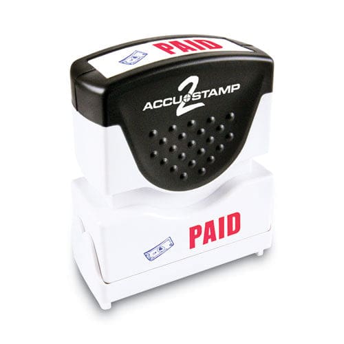 ACCUSTAMP2 Pre-inked Shutter Stamp With Microban Red/blue Paid 1.63 X 0.5 - Office - ACCUSTAMP2®