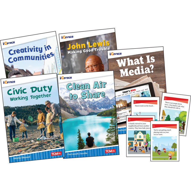Icivic Gr3 Community & Social Aware 5 Book Set & Game Cards