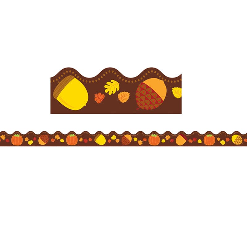 Acorns & Pumpkins Scalloped Border (Pack of 10) - Holiday/Seasonal - Carson Dellosa Education