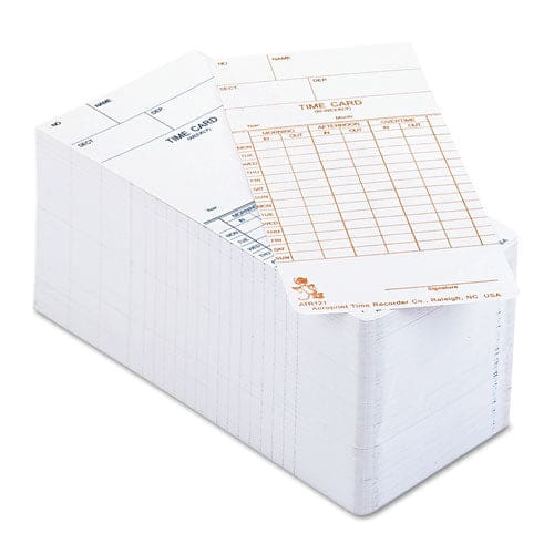Acroprint Time Clock Cards For Acroprint Atr120 Two Sides 3.5 X 7 250/pack - Office - Acroprint®