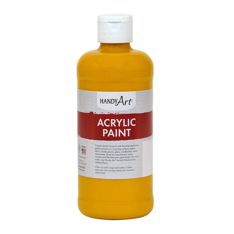 Acrylic Paint 16 Oz Deep Yellow (Pack of 6) - Paint - Rock Paint Distributing Corp