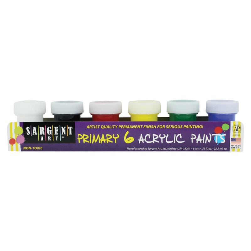 Acrylic Paint 6 Color Set (Pack of 10) - Paint - Sargent Art Inc.