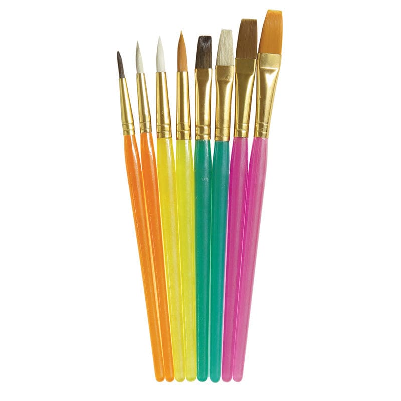 Acrylic Paint Brush Assortment 8Pk (Pack of 10) - Paint Brushes - Dixon Ticonderoga Co - Pacon