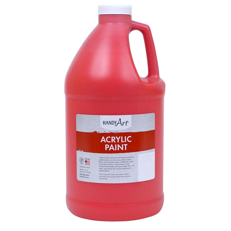 Acrylic Paint Half Gallon Brite Red - Paint - Rock Paint Distributing Corp