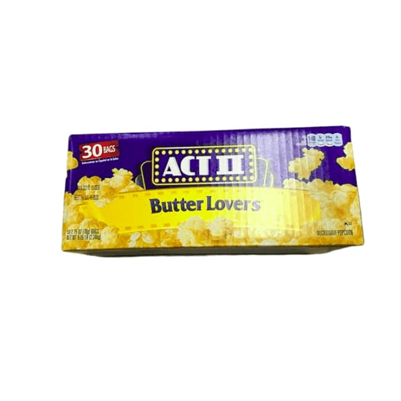 ACT II Butter Lovers Microwave Popcorn - 28/2.75 oz - ShelHealth.Com