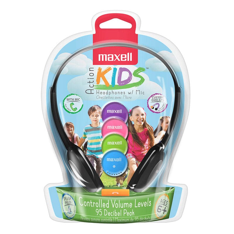 Action Kids Headphones With Mic (Pack of 3) - Headphones - Maxell Corp Of America