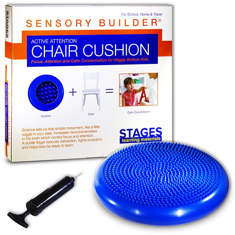 Active Attention Chair Cushion Blue Sensory Builder - Floor Cushions - Stages Learning Materials