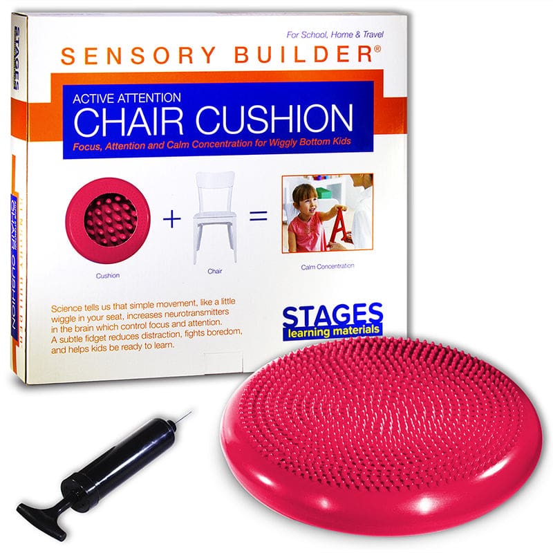 Active Attention Chair Cushion Red Sensory Builder - Floor Cushions - Stages Learning Materials