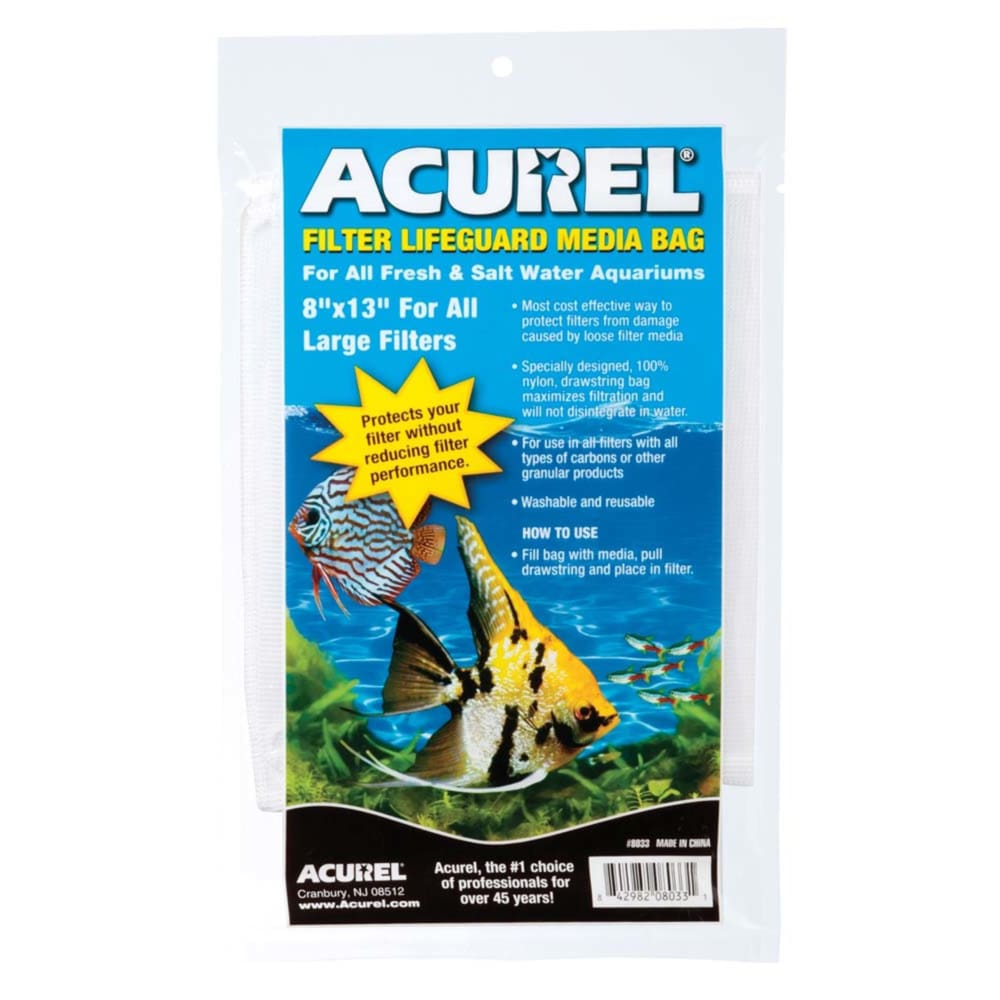 Acurel Filter Lifeguard Media Bag White 8 in x 13 in - Pet Supplies - Acurel