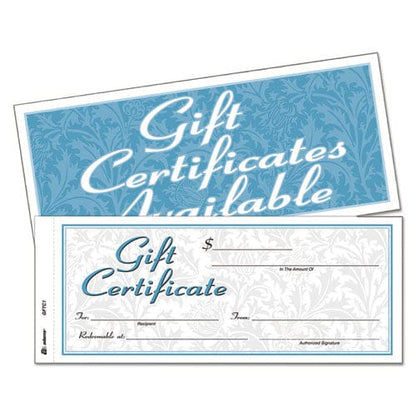 Adams Gift Certificates With Envelopes 8 X 3.4 White/canary 25/book - Office - Adams®