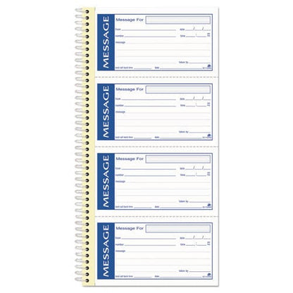 Adams Write ’n Stick Phone Message Book Two-part Carbonless 4.75 X 2.75 4 Forms/sheet 200 Forms Total - Office - Adams®