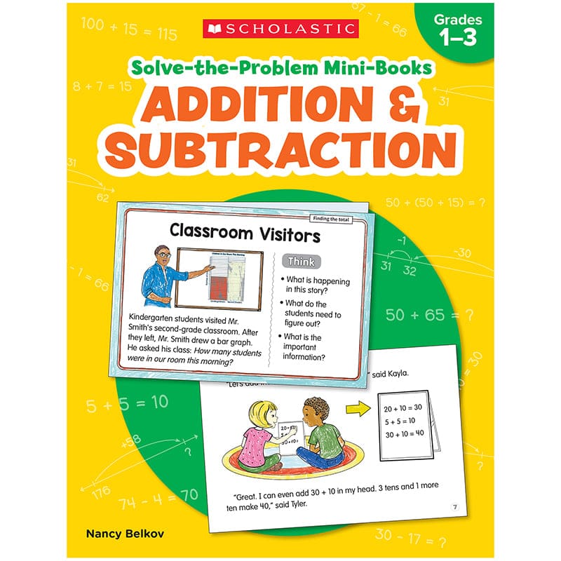 Add & Subtract Solve The Problem Mini Books (Pack of 3) - Addition & Subtraction - Scholastic Teaching Resources