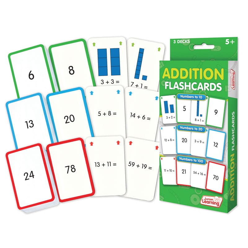 Addition Flash Cards (Pack of 6) - Flash Cards - Junior Learning