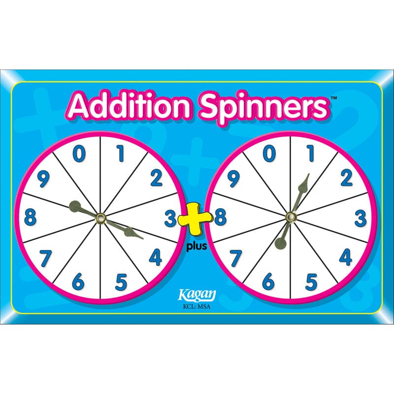 Addition Spinners (Pack of 12) - Addition & Subtraction - Kagan Publishing