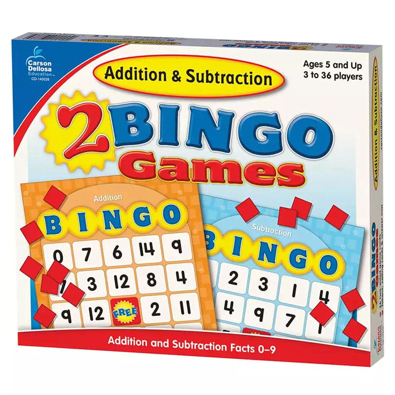 Addition & Subtraction Bingo (Pack of 3) - Bingo - Carson Dellosa Education