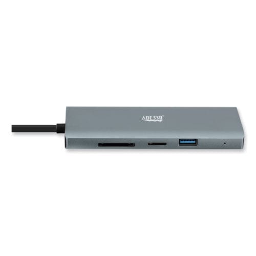 Adesso 9-in-1 Usb Type-c Docking Station 2 Hdmi/3 Usb C/sd And Tf Slot/rj45 Gray/black - Technology - Adesso