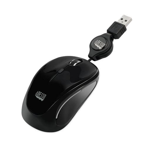 Adesso Illuminated Retractable Mouse Usb 2.0 Left/right Hand Use Black - Technology - Adesso