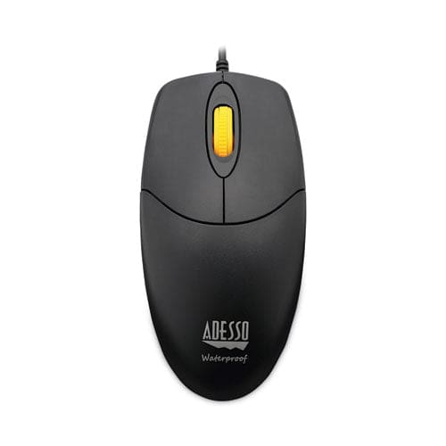 Adesso Imouse W3 Waterproof Antimicrobial Mouse With Magnetic Scroll Wheel Usb 2.0 Left/right Hand Use Black - Technology - Adesso