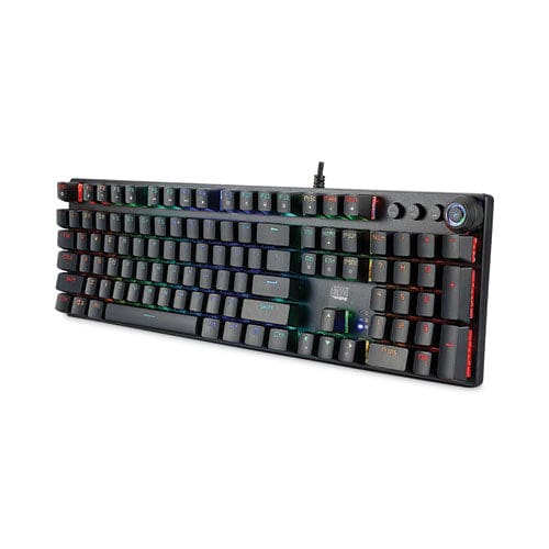 Adesso Rgb Programmable Mechanical Gaming Keyboard With Detachable Magnetic Palmrest 108 Keys Black - Technology - Adesso