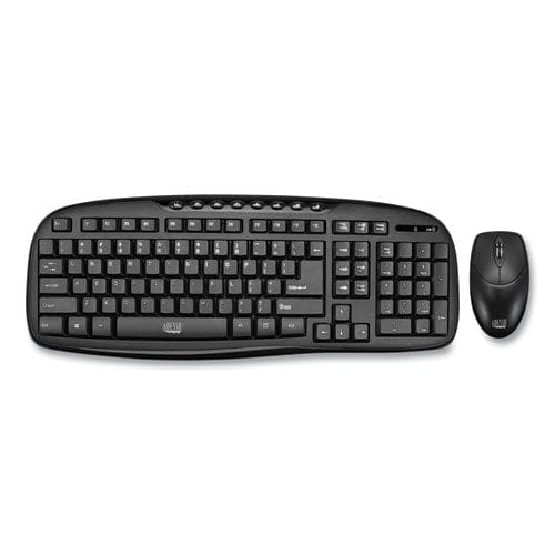 Adesso Wkb1330cb Wireless Desktop Keyboard And Mouse Combo 2.4 Ghz Frequency/30 Ft Wireless Range Black - Technology - Adesso