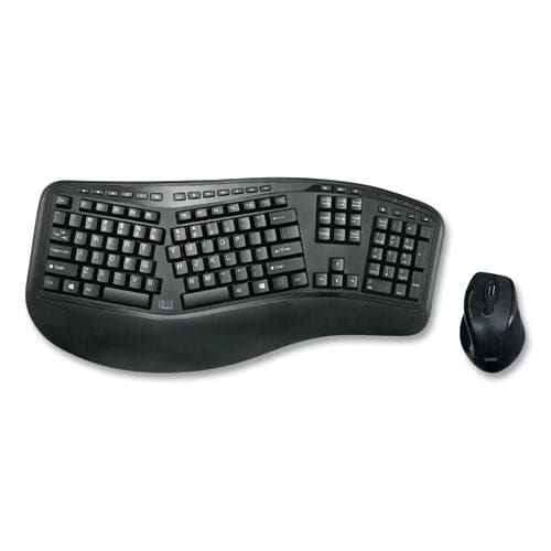 Adesso Wkb1500gb Wireless Ergonomic Keyboard And Mouse 2.4 Ghz Frequency/30 Ft Wireless Range Black - Technology - Adesso