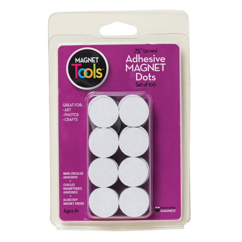 Adhesive Magnet Dots 3/4In 100-Pk (Pack of 10) - Adhesives - Dowling Magnets