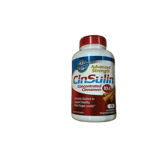 Advanced Strength CinSulin Concentrated Cinnamon Capsules, 170 ct. - ShelHealth.Com