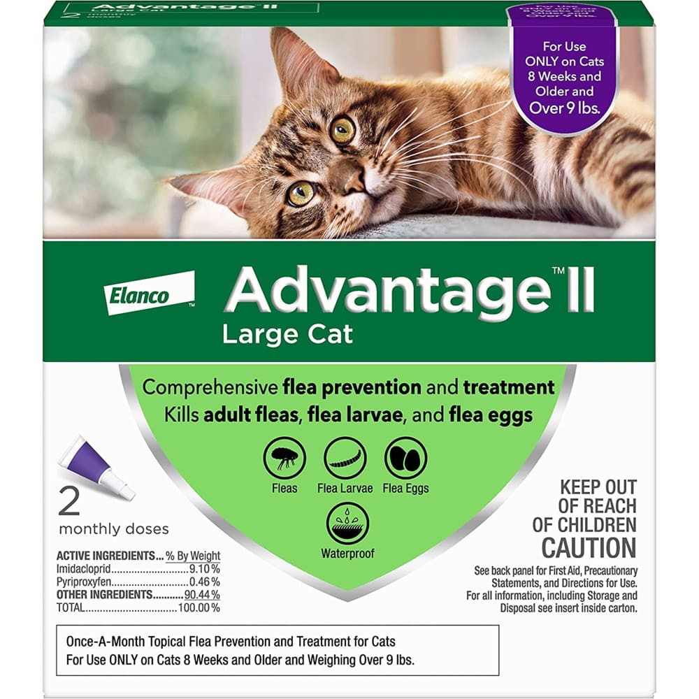 Advantage II Cat Large Purple 2-Pack - Pet Supplies - Advantage