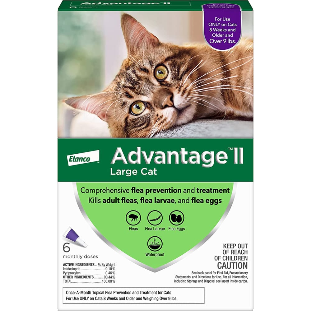 Advantage II Cat Large Purple 6-Pack - Pet Supplies - Advantage