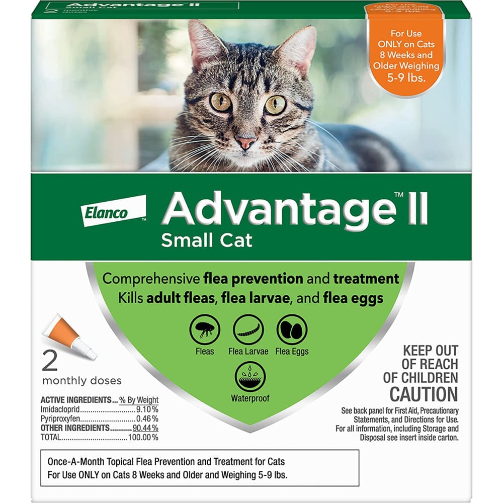 Advantage II Cat Small Orange 2-Pack - Pet Supplies - Advantage