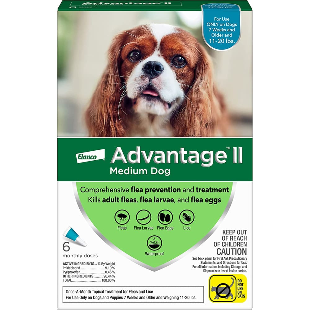 Advantage II Dog Meduim Teal 6-Pack - Pet Supplies - Advantage
