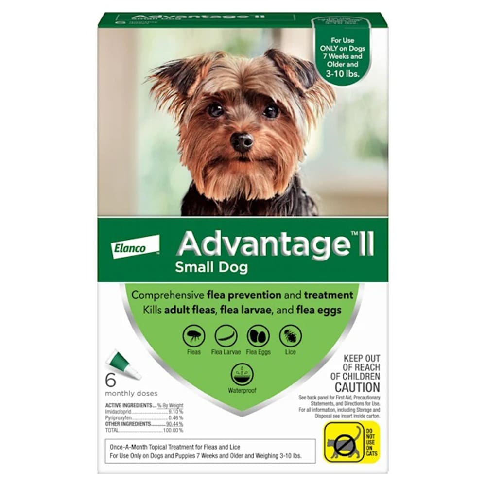 Advantage II Dog Small Green 6-Pack - Pet Supplies - Advantage
