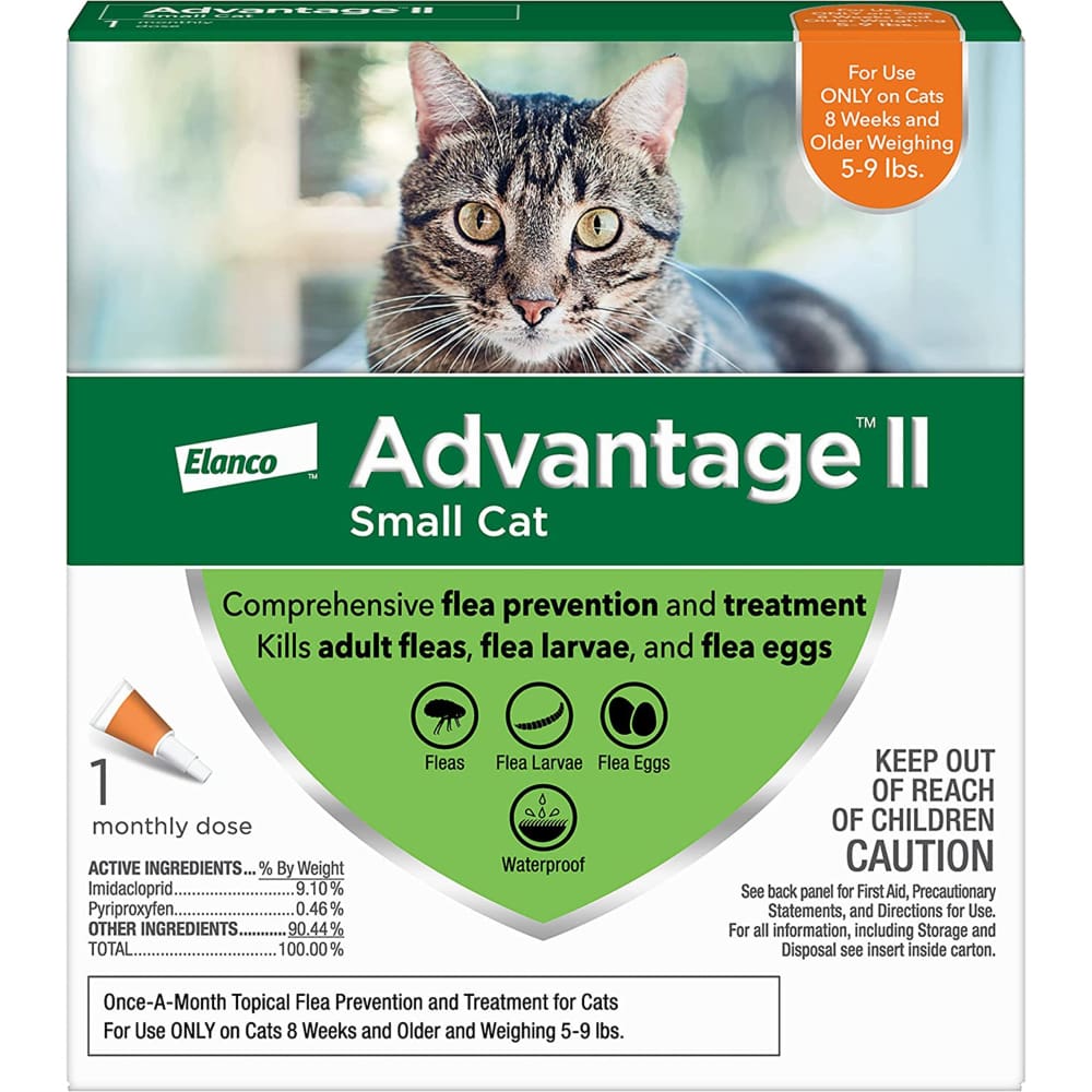 Advantage II Small Cat Single Dose Orange - Pet Supplies - Advantage