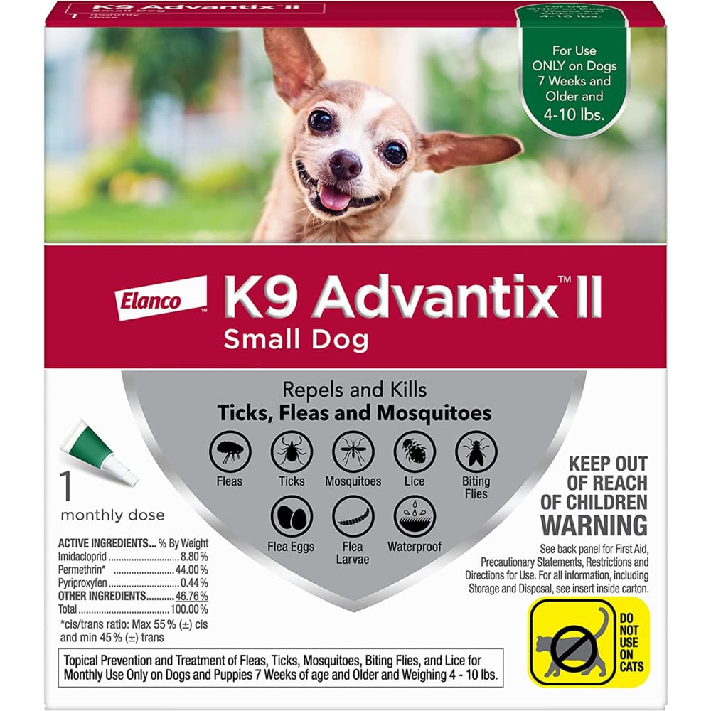 Advantix II Single Dose Small Dog Green - Pet Supplies - Advantix
