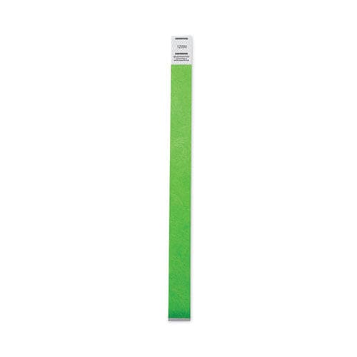 Advantus Crowd Management Wristbands Sequentially Numbered 9.75 X 0.75 Neon Green 500/pack - Office - Advantus