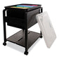 Advantus Folding Mobile File Cart Plastic 1 Shelf 1 Bin 14.5 X 18.5 X 21.75 Black - Furniture - Advantus