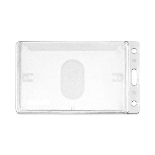 Advantus Frosted Two-card Rigid Badge Holders Vertical Frosted 2.5 X 4.13 Holder 2.13 X 3.38 Insert 25/box - Office - Advantus