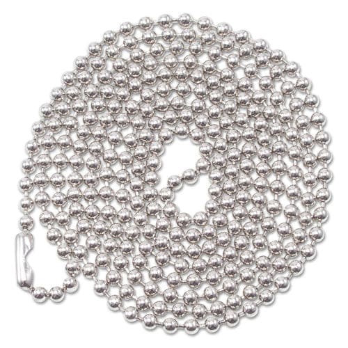 Advantus Id Badge Holder Chain Metal Ball Chain Fastener 36 Long Nickel Plated 100/box - Office - Advantus