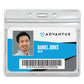 Advantus Resealable Id Badge Holders Horizontal Frosted 4.13 X 3.75 Holder 3.75 X 2.62 Insert 50/pack - Office - Advantus