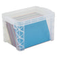 Advantus Super Stacker Storage Boxes Holds 500 4 X 6 Cards 7.25 X 5 X 4.75 Plastic Clear - School Supplies - Advantus