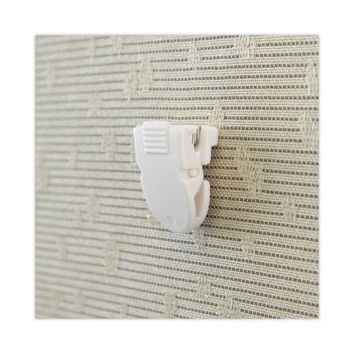 Advantus Wall Clips For Fabric Panels 40 Sheet Capacity White 50/box - Office - Advantus